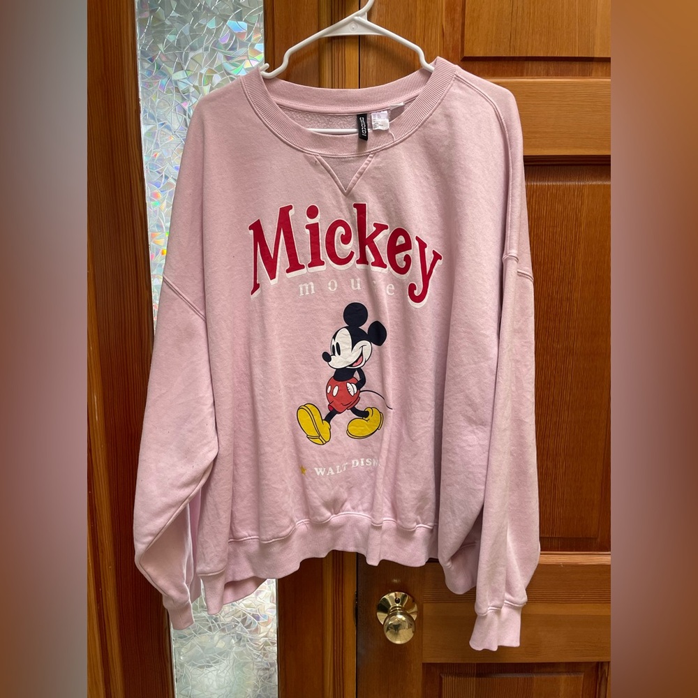H&M Mickey Mouse pink sweatshirt 4x